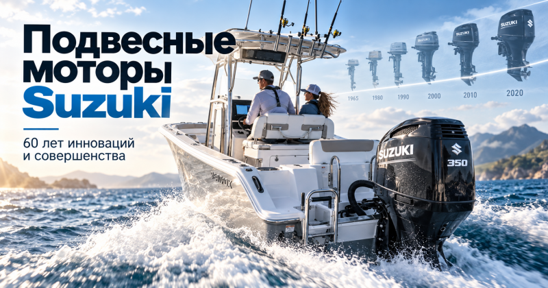 Подвесные лодочные моторы Suzuki: 60 лет инноваций и совершенства